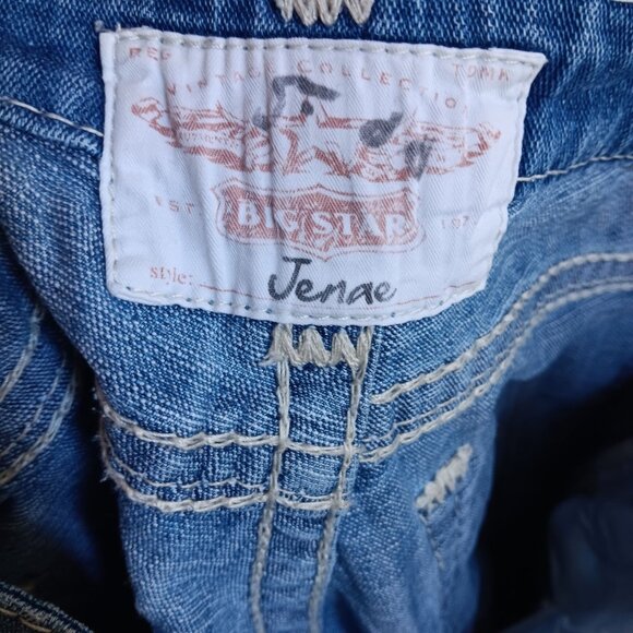 Womens Jeans Big Star 26R Jenae Blue Denim Jeans Distress Embroidered Skinny - Picture 7 of 7